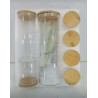 Set de 7 bocaux en verre avec couvercles hermétiques en bambou