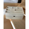 Boite de rangement de bureau - organiseur de bureau - 7 compartiments, 1 tiroir